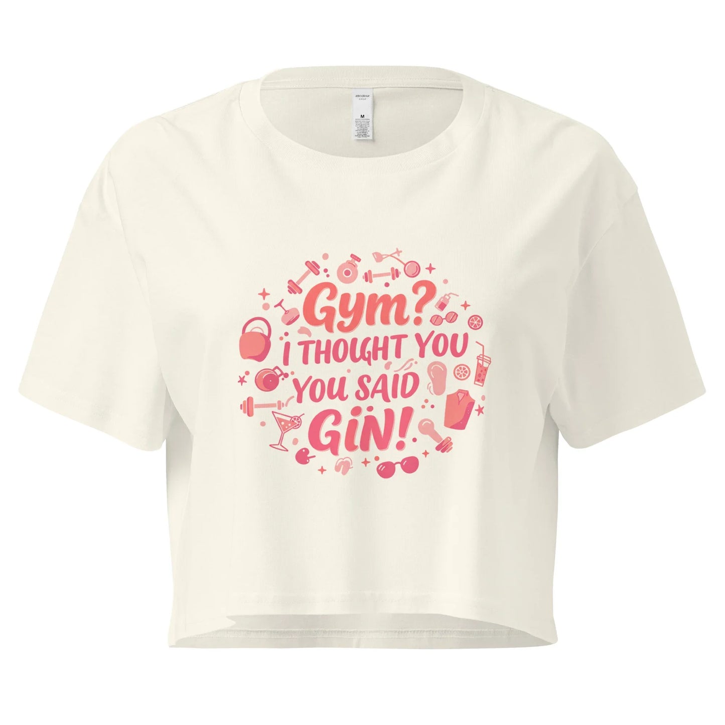 Women’s Crop Top | Gym? I Thought You Said Gin! - AwRans Clothing