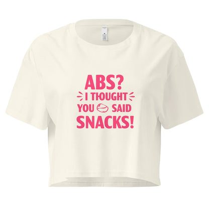 Women’s Crop Top | ABS? I Thought You Said Snacks! - AwRans Clothing