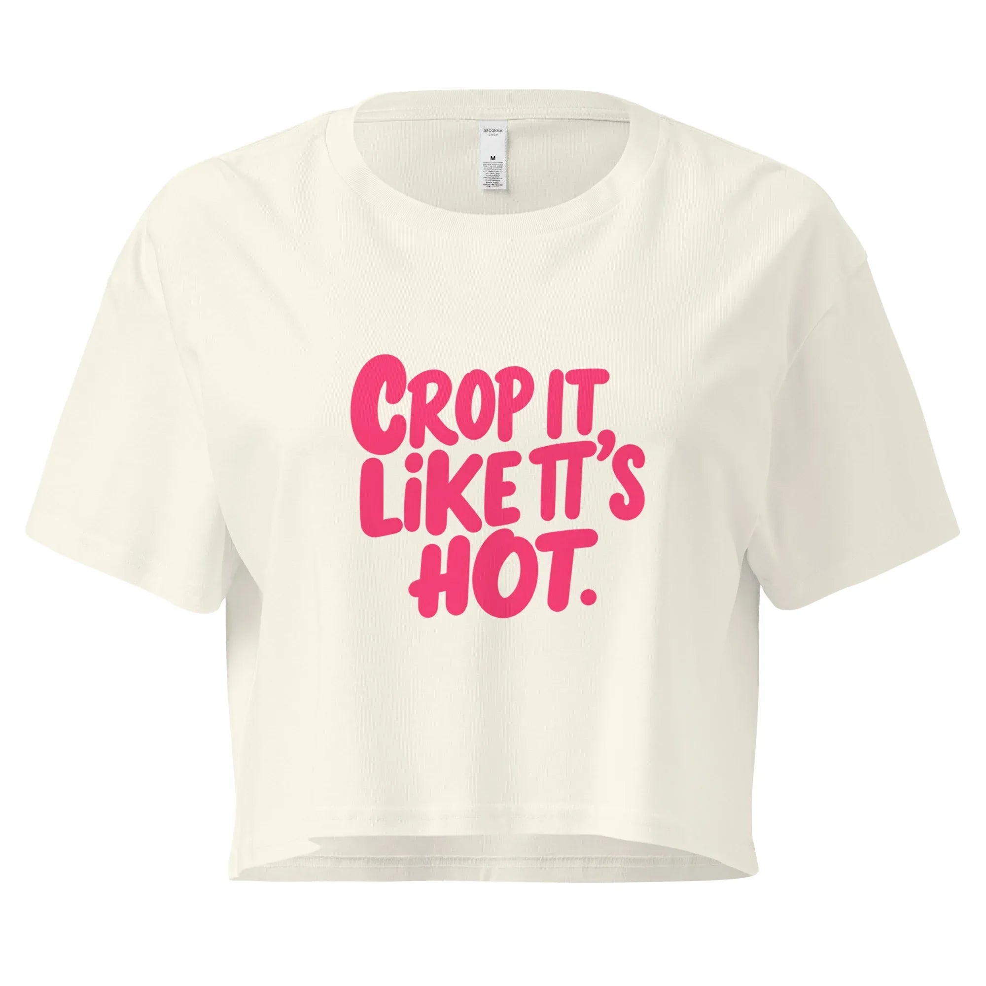 Women’s Crop Top | Crop It Like It's Hot. Natural Crop Tops AwRans Clothing womens-crop-top-natural-front-67c0ce814b869