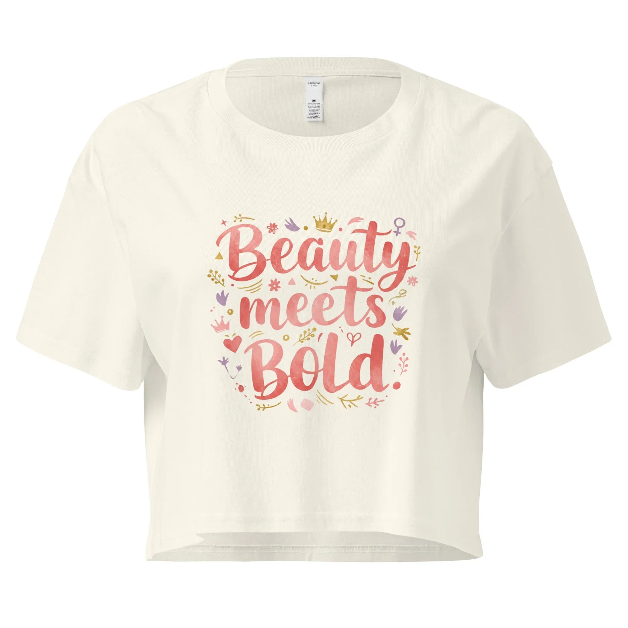 Women’s Crop Top | Beauty Meets Bold Natural Crop Tops AwRans Clothing womens-crop-top-natural-front-67c0d10795b51