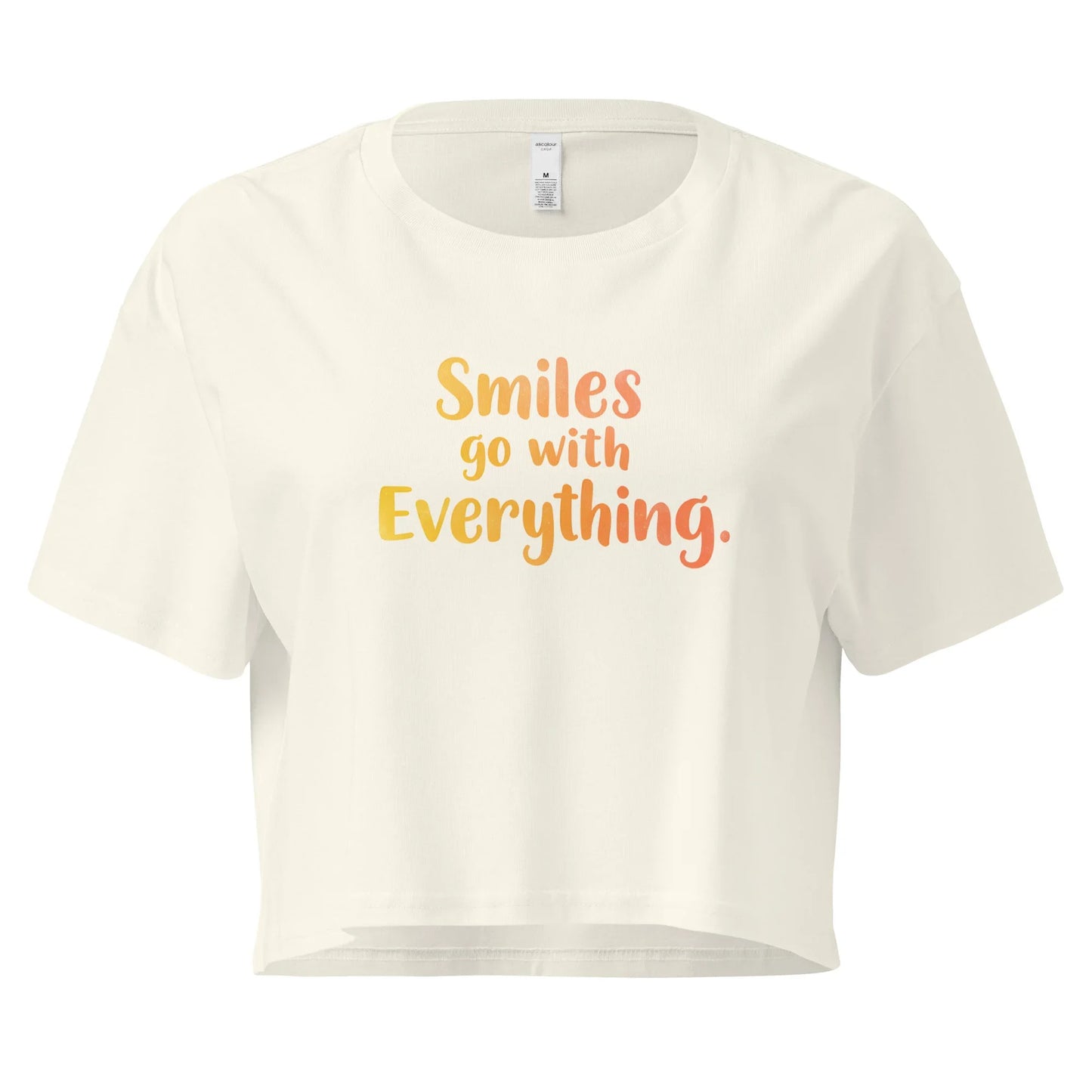 Women’s Crop Top | Smiles Go With Everything. - AwRans Clothing