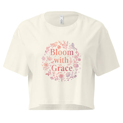 Women’s Crop Top | Bloom With Grace - AwRans Clothing