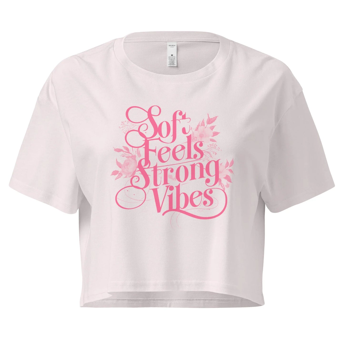 Women’s Crop Top | Soft Feels,Strong Vibes - AwRans Clothing