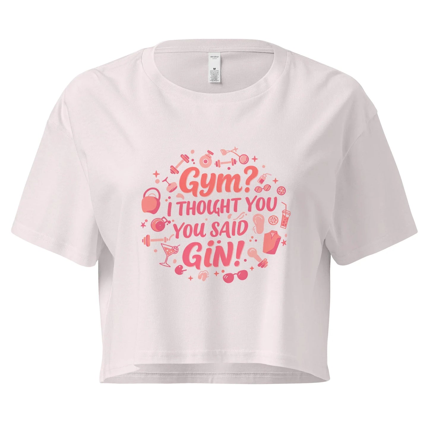 Women’s Crop Top | Gym? I Thought You Said Gin! - AwRans Clothing