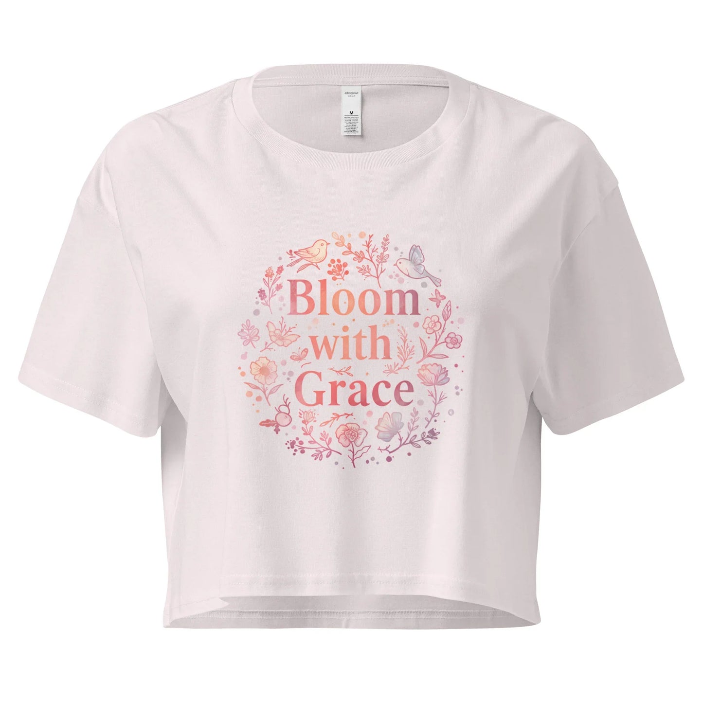 Women’s Crop Top | Bloom With Grace - AwRans Clothing