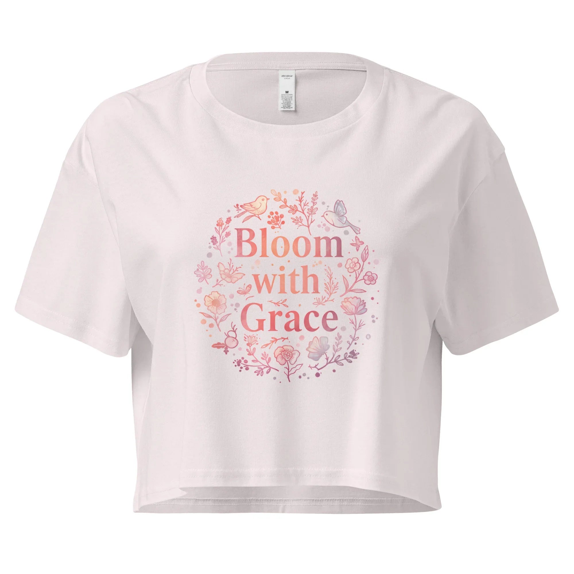 Women’s Crop Top | Bloom With Grace Orchid Crop Tops AwRans Clothing womens-crop-top-orchid-front-67c0d57fa3bbe