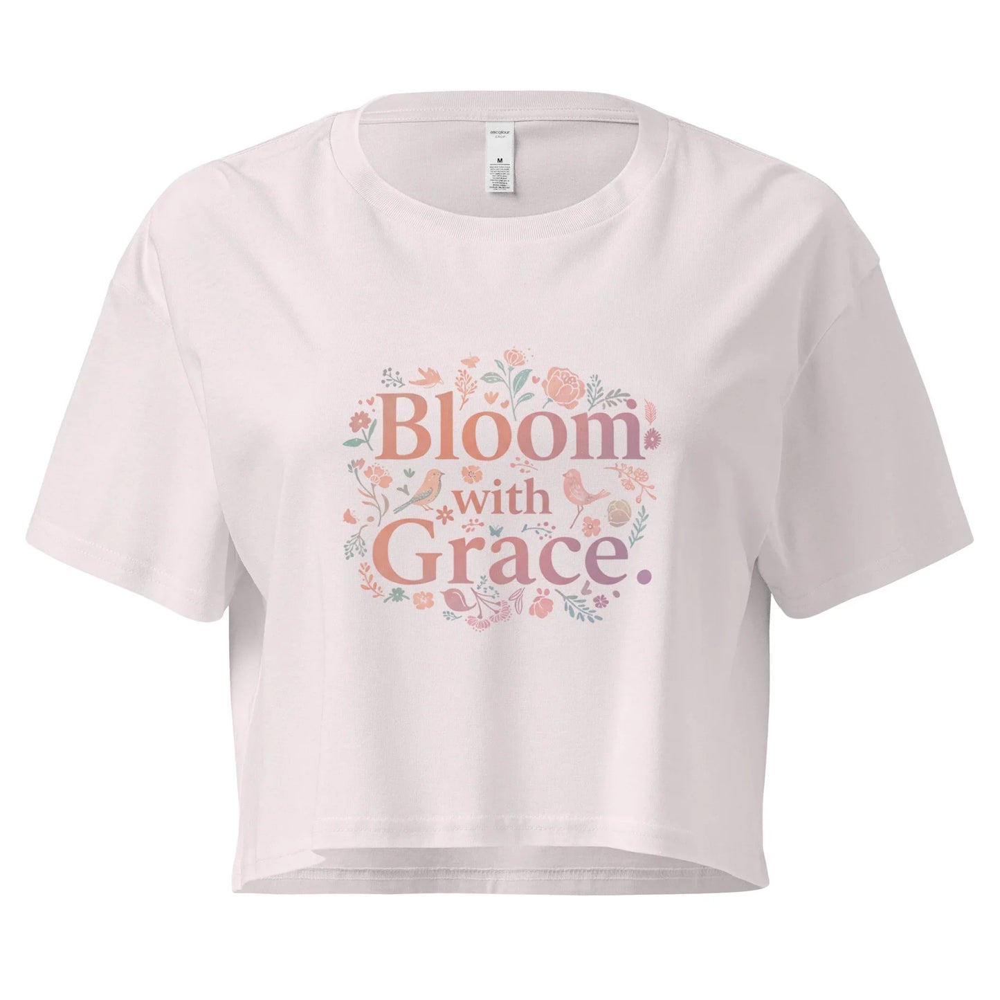Women’s Crop Top | Bloom With Grace - AwRans Clothing