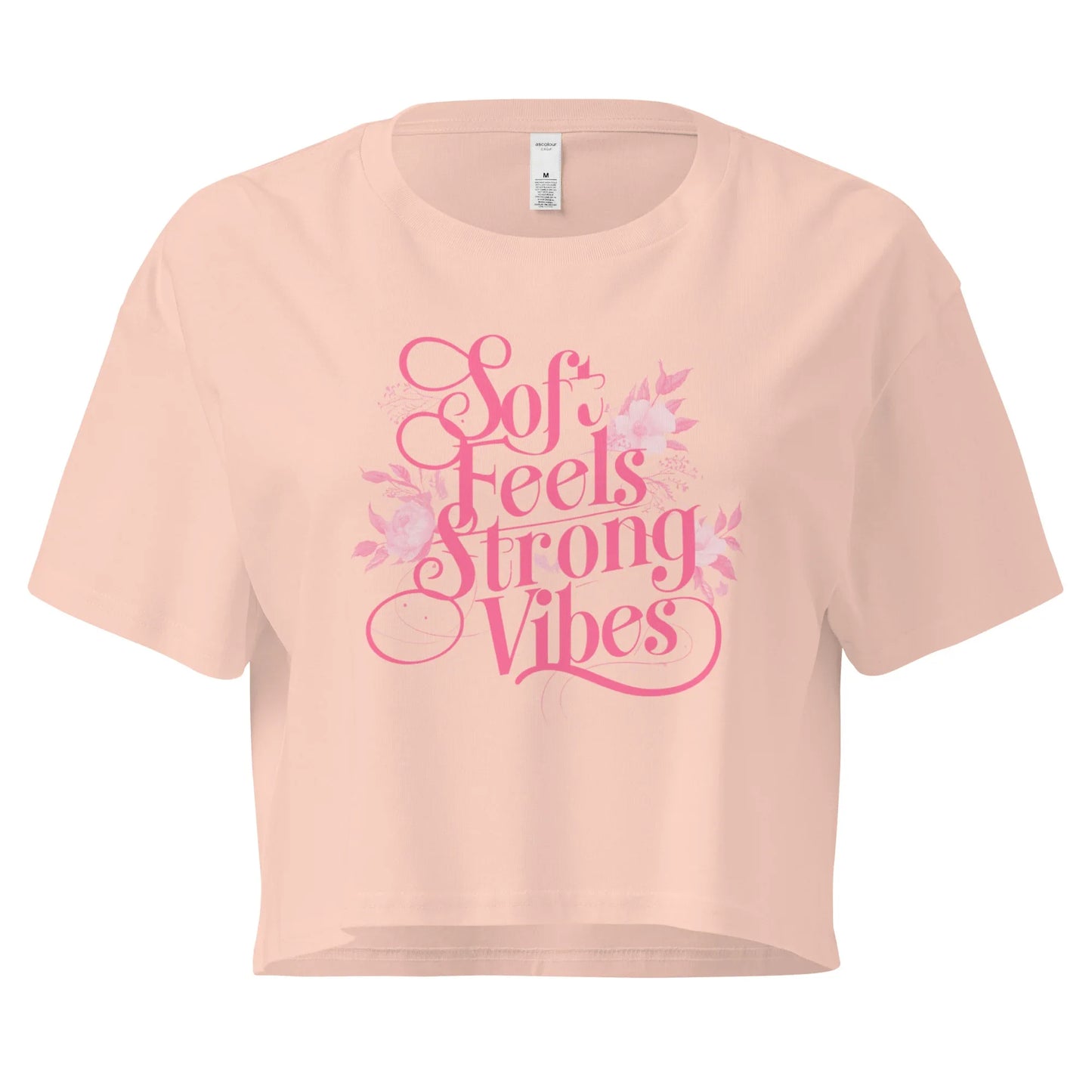 Women’s Crop Top | Soft Feels,Strong Vibes - AwRans Clothing