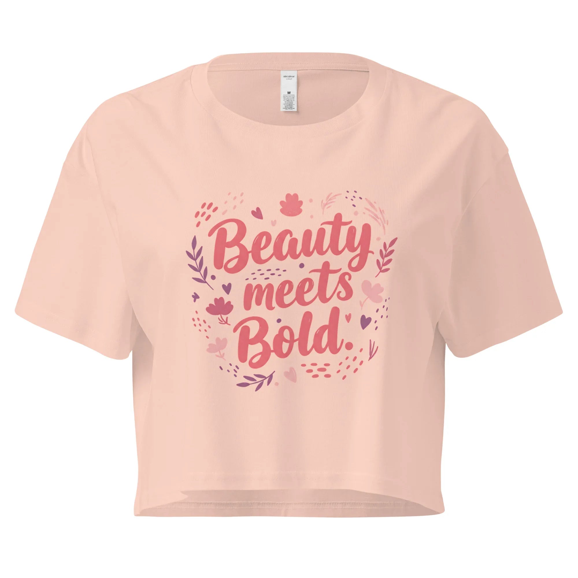 Women’s Crop Top | Beauty Meets Bold Pale Pink Crop Tops AwRans Clothing womens-crop-top-pale-pink-front-67c0cc0ab5221