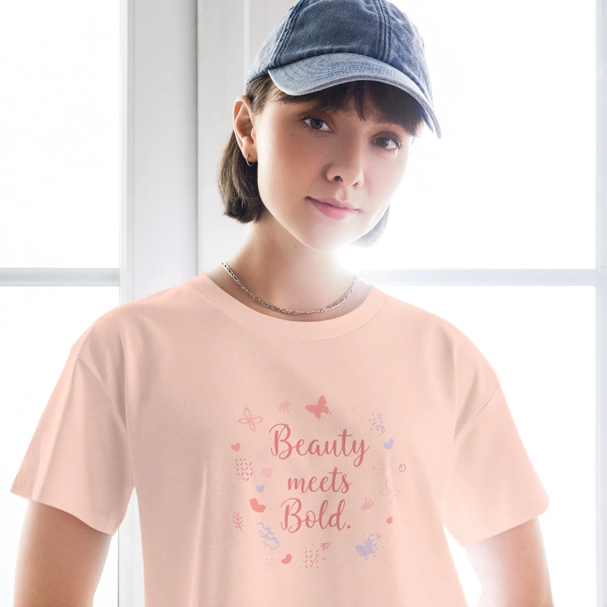 Women’s Crop Top | Beauty Meets Bold Crop Tops AwRans Clothing womens-crop-top-pale-pink-front-67c0cdefa56cd