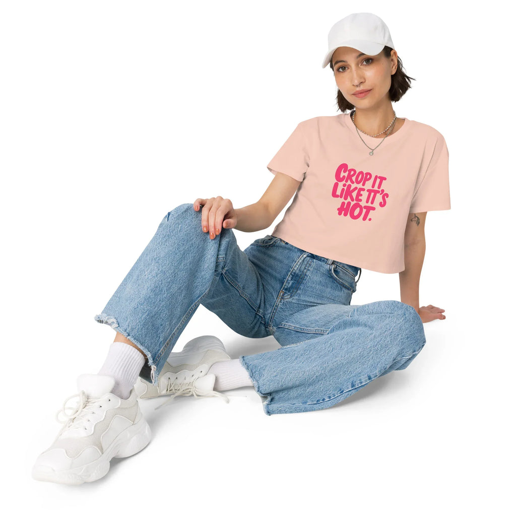 Women’s Crop Top | Crop It Like It's Hot. Crop Tops AwRans Clothing womens-crop-top-pale-pink-front-67c0ce813a4fc