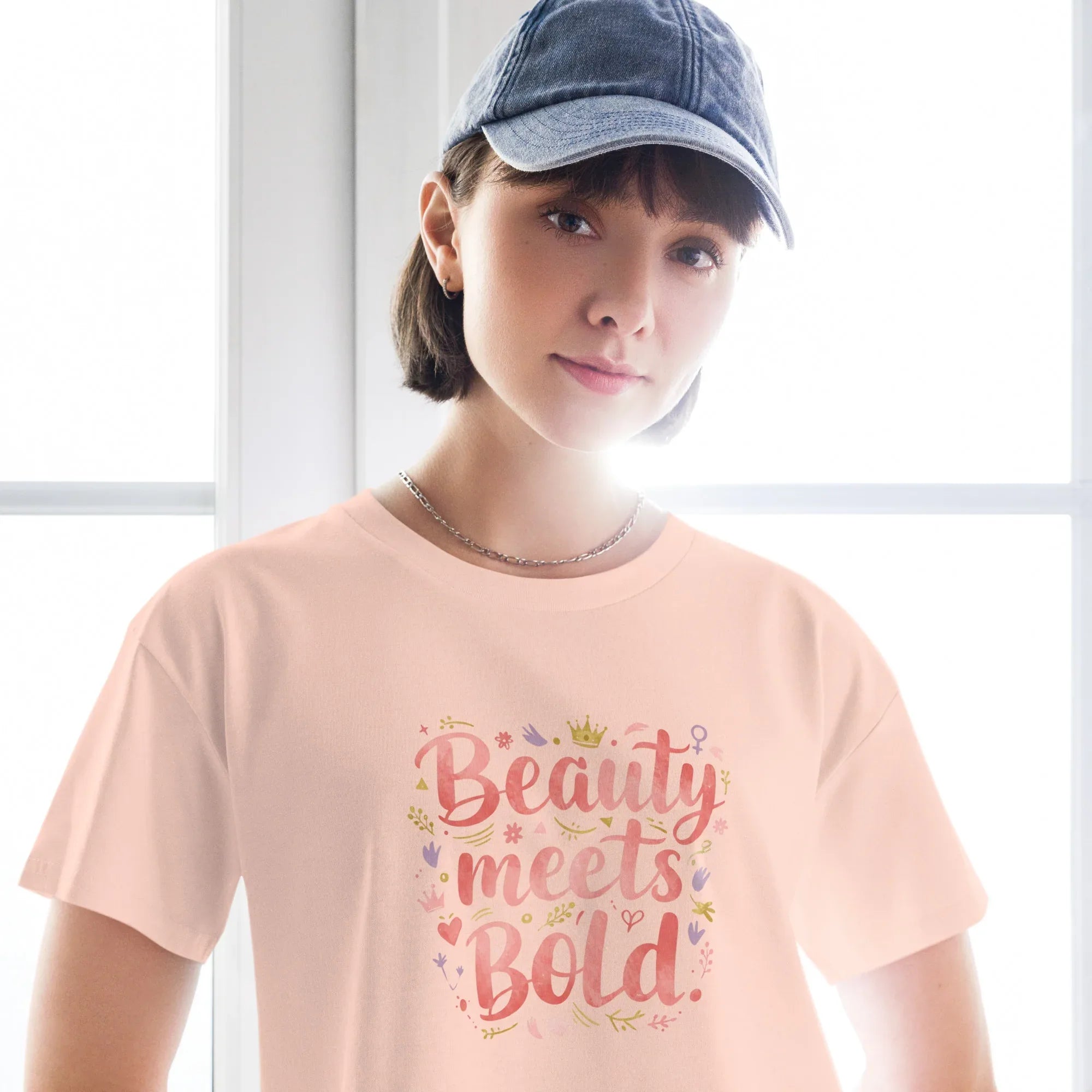 Women’s Crop Top | Beauty Meets Bold Crop Tops AwRans Clothing womens-crop-top-pale-pink-front-67c0d10787398