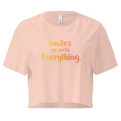 Women’s Crop Top | Smiles Go With Everything. - AwRans Clothing