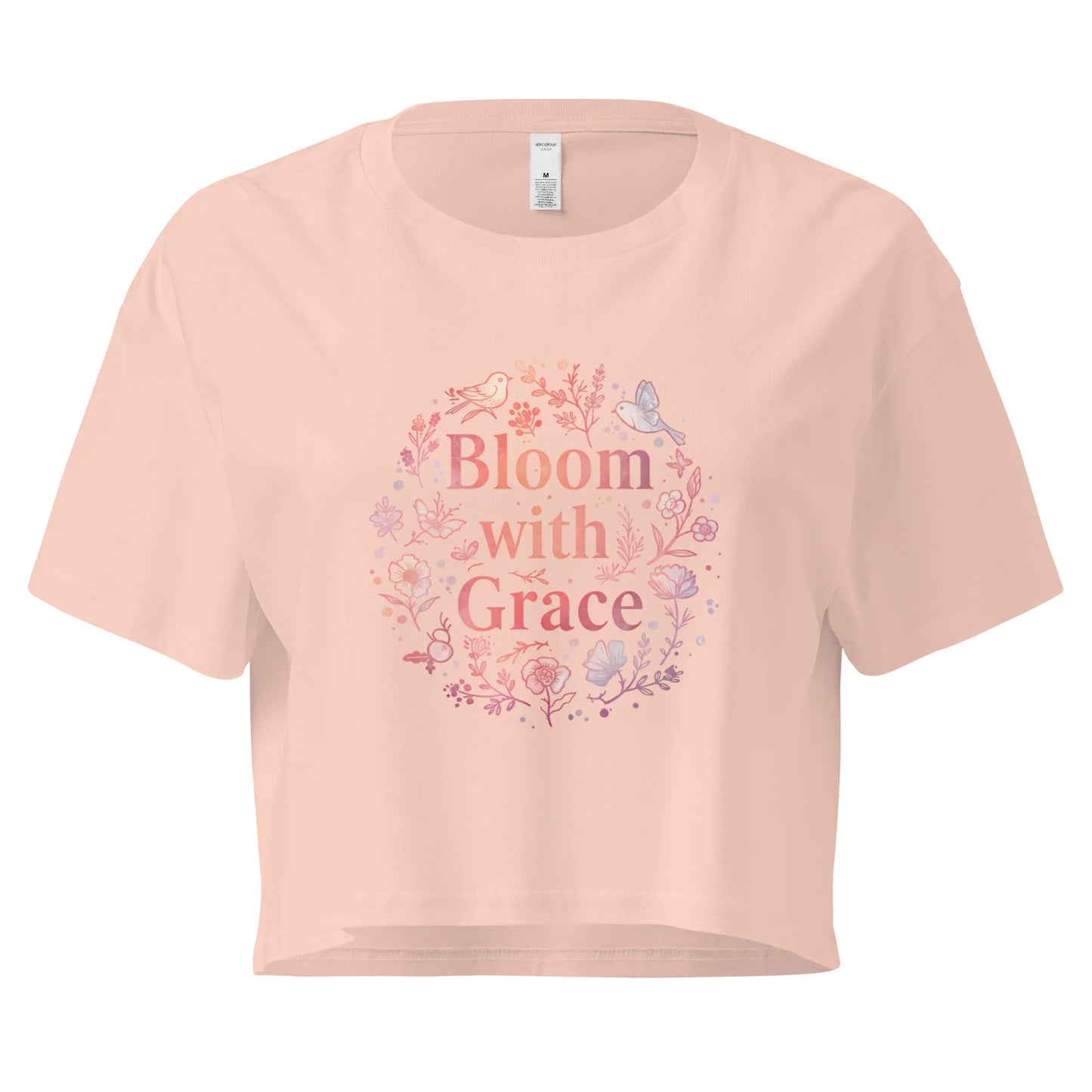 Women’s Crop Top | Bloom With Grace - AwRans Clothing