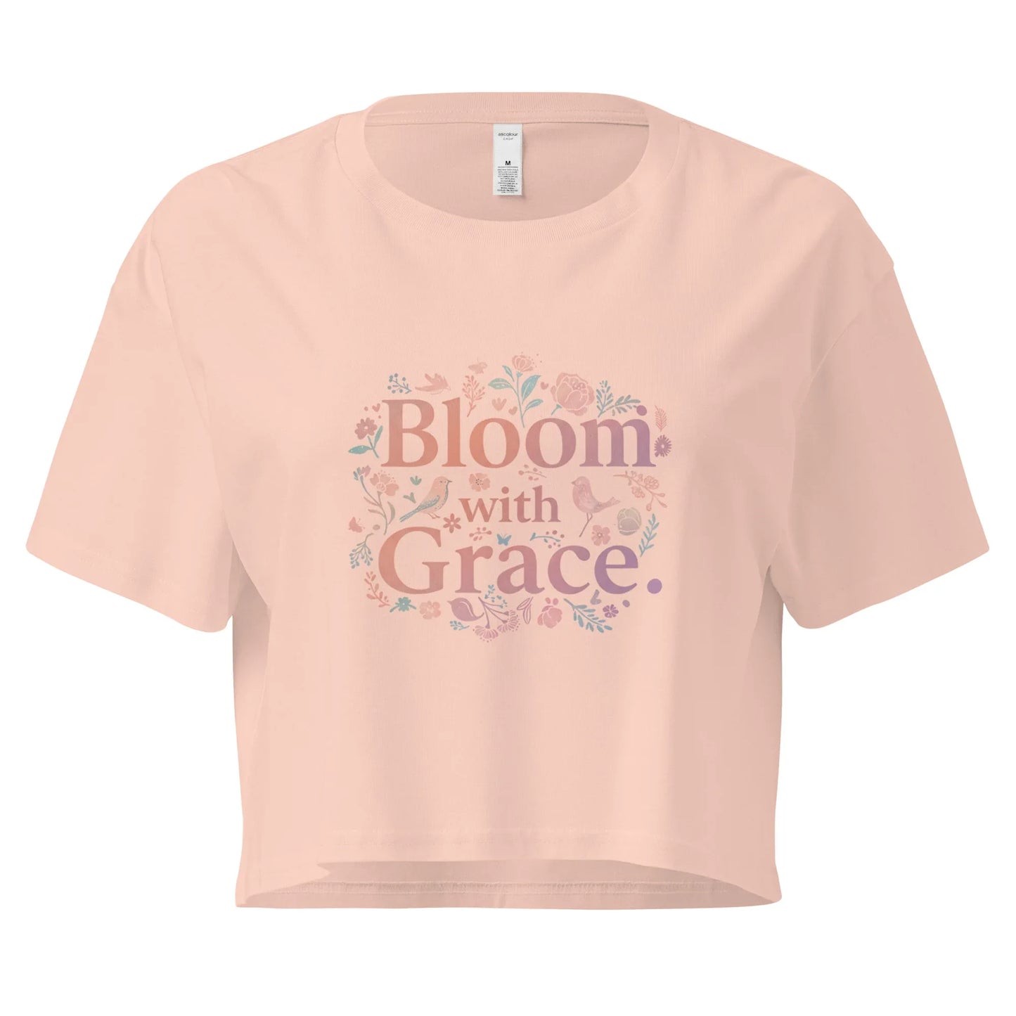 Women’s Crop Top | Bloom With Grace - AwRans Clothing