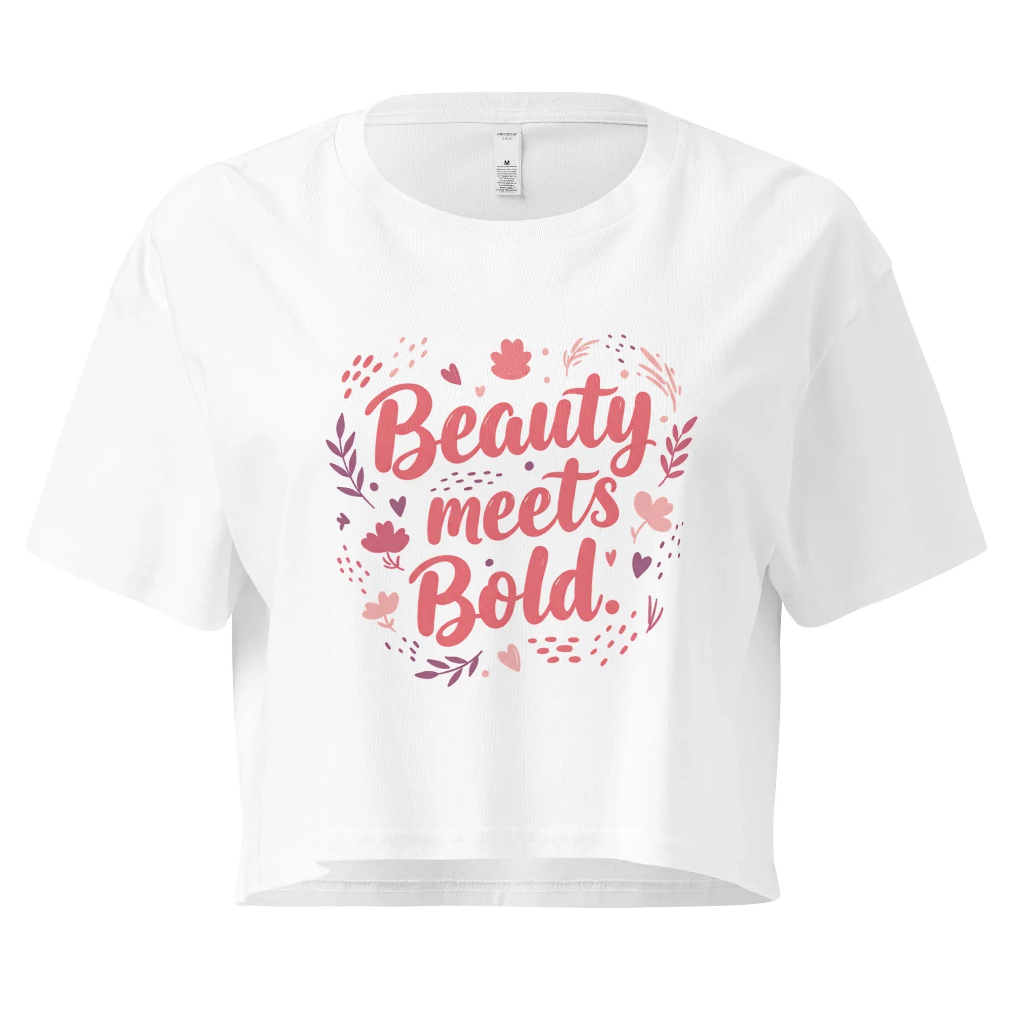 Women’s Crop Top | Beauty Meets Bold White Crop Tops AwRans Clothing womens-crop-top-white-front-67c0cc0abf81d
