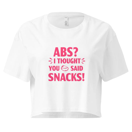 Women’s Crop Top | ABS? I Thought You Said Snacks! - AwRans Clothing