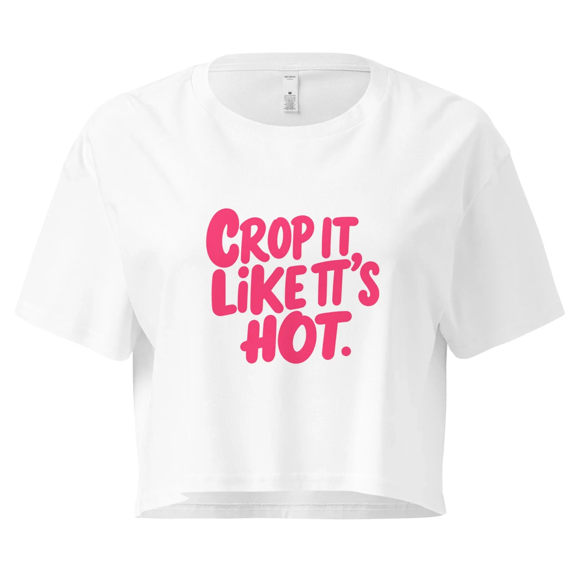 Women’s Crop Top | Crop It Like It's Hot. White Crop Tops AwRans Clothing womens-crop-top-white-front-67c0ce8150c5e