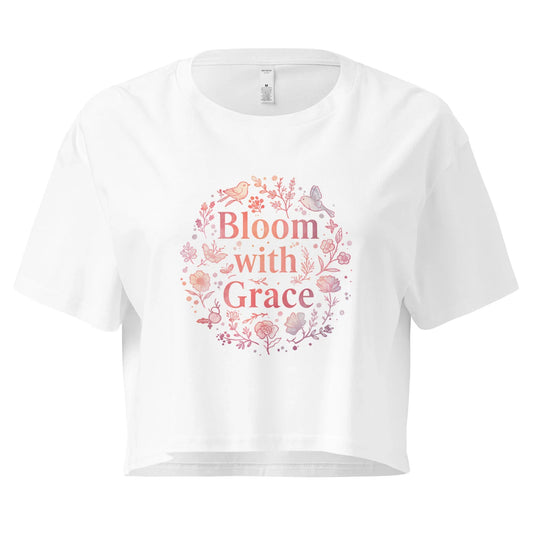 Women’s Crop Top | Bloom With Grace - AwRans Clothing