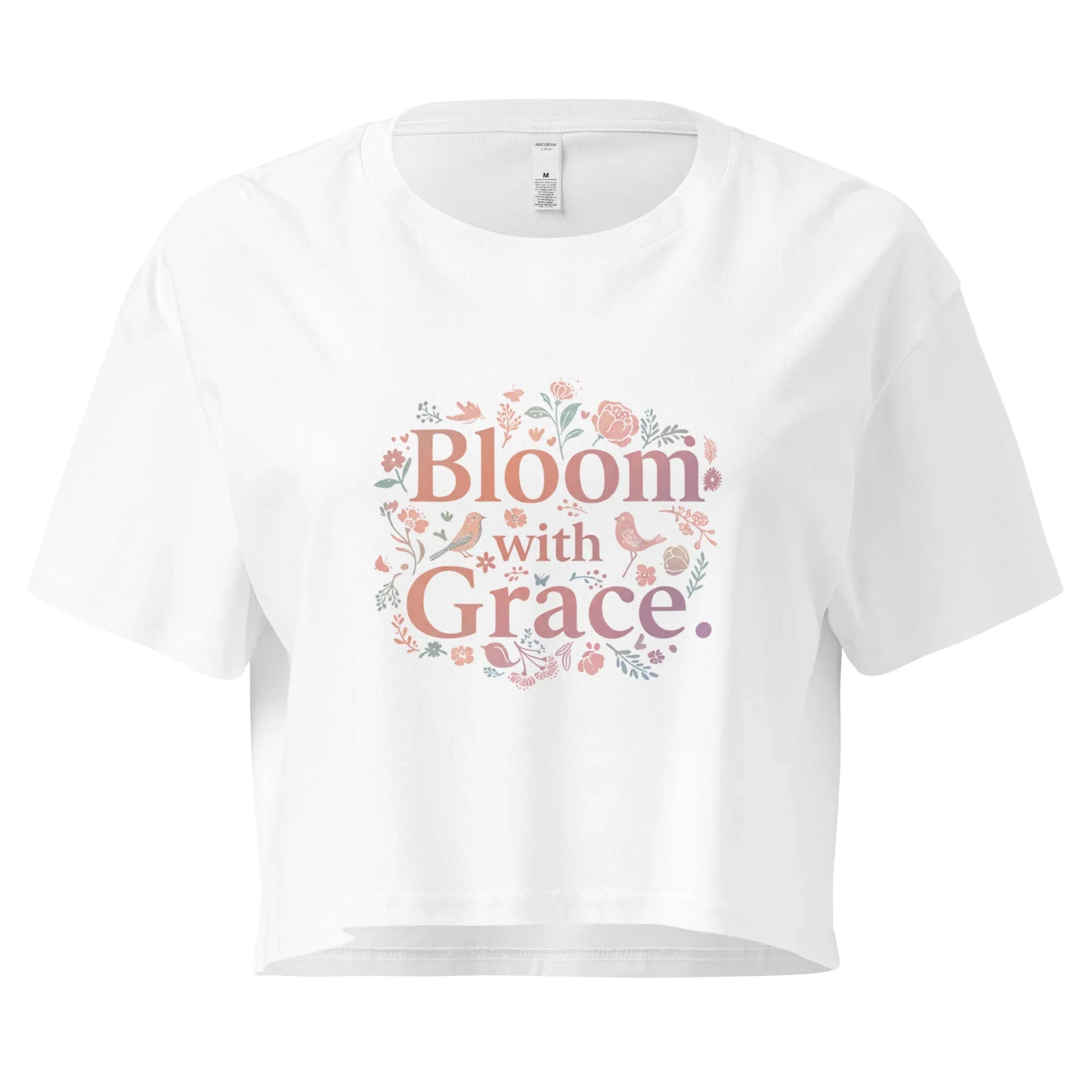 Women’s Crop Top | Bloom With Grace - AwRans Clothing