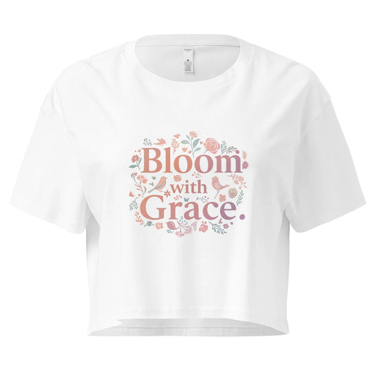 Women’s Crop Top | Bloom With Grace - AwRans Clothing