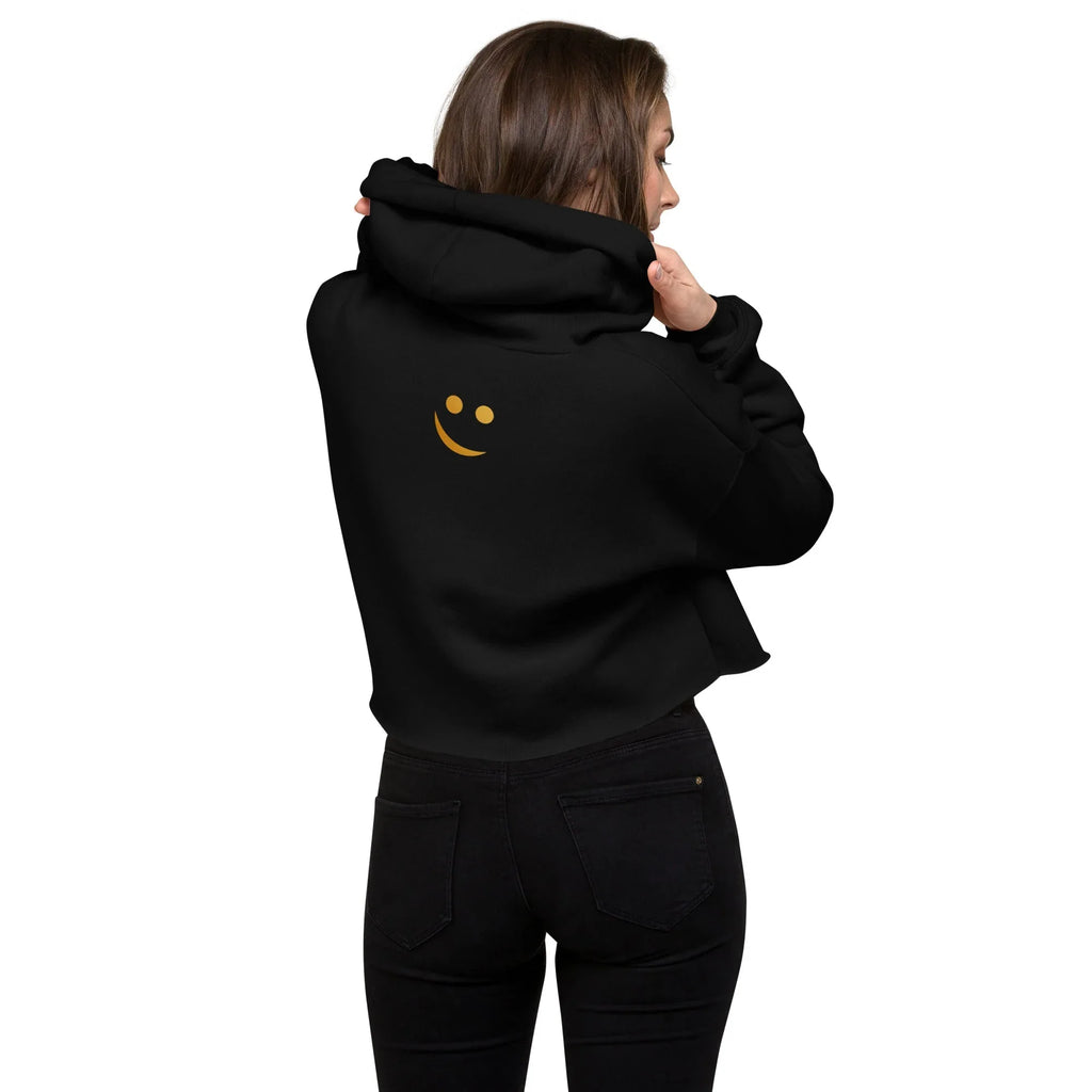 RS | Crop Hoodie Crop Hoodie AwRans Clothing womens-cropped-hoodie-black-back-65a97526584cf