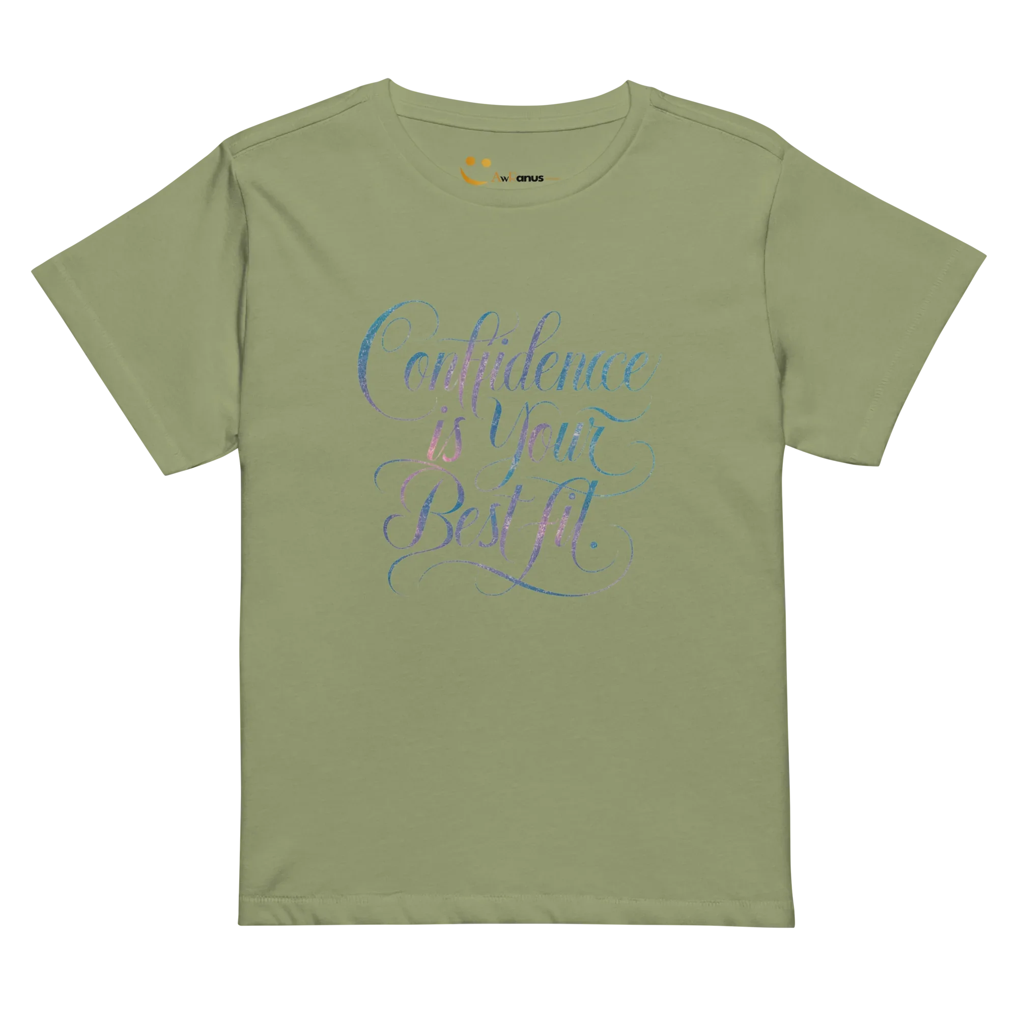 Women’s High-Waisted T-Shirt | Confidence Is Your Best Fit - AwRans Clothing