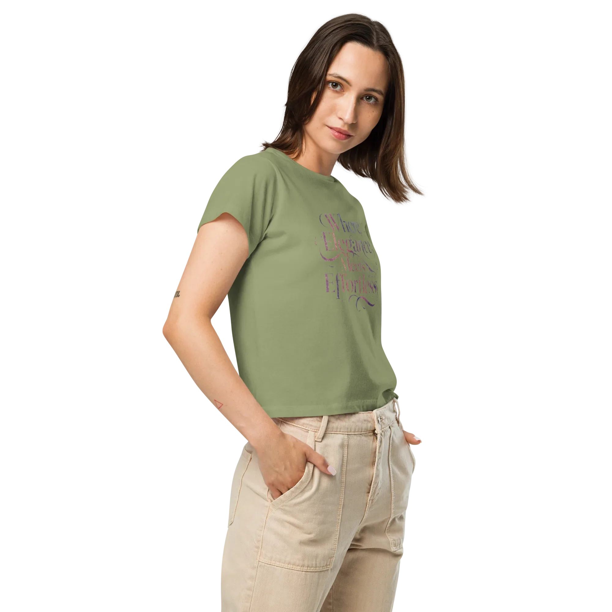 Women’s High-Waisted T-Shirt | Where Elegance Meets Effortless - AwRans Clothing