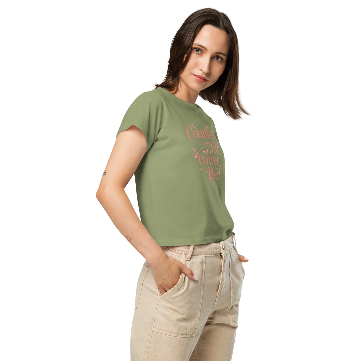 Women’s High-Waisted T-Shirt | Comfort In The Fit Power In The Rise - AwRans Clothing