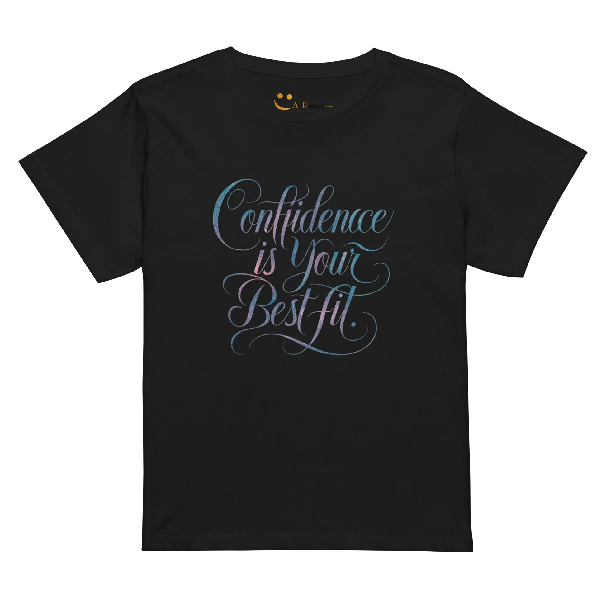 Women’s High-Waisted T-Shirt | Confidence Is Your Best Fit - AwRans Clothing