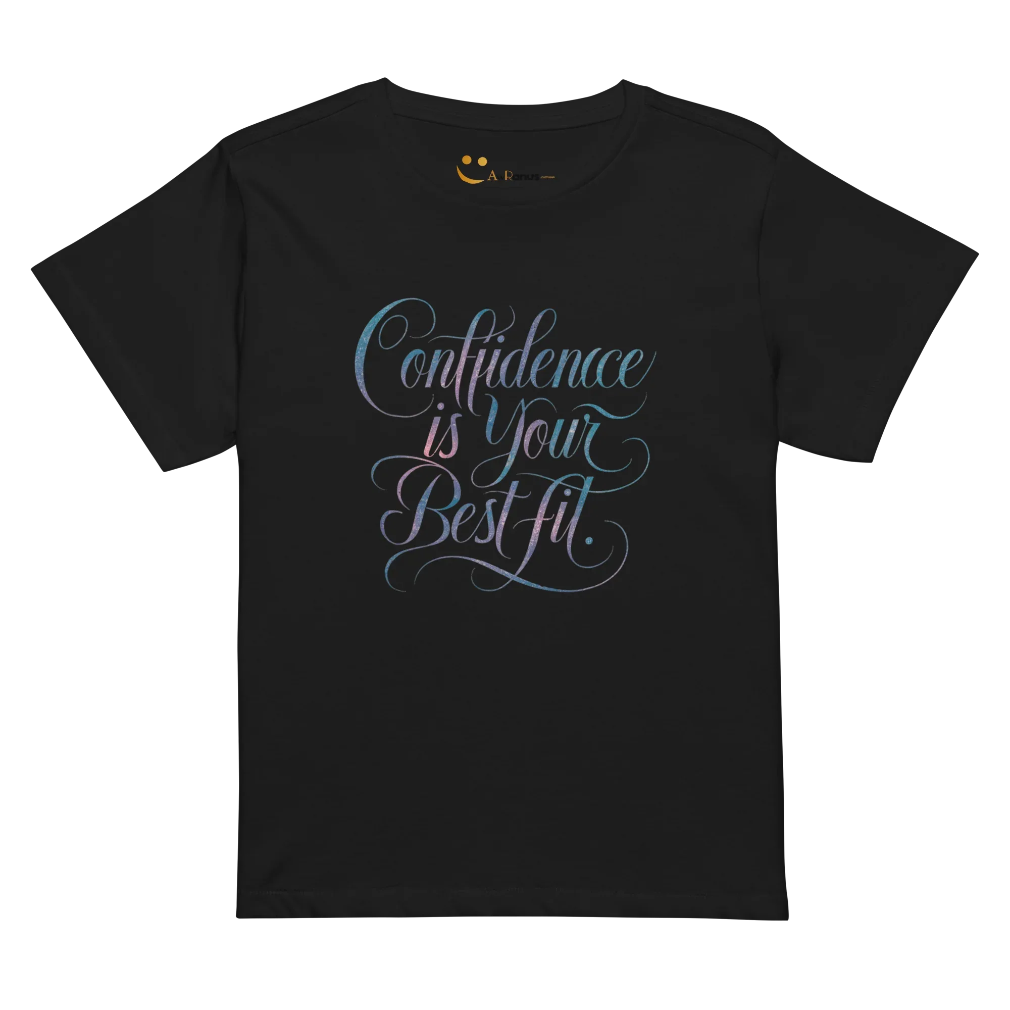 Women’s High-Waisted T-Shirt | Confidence Is Your Best Fit - AwRans Clothing