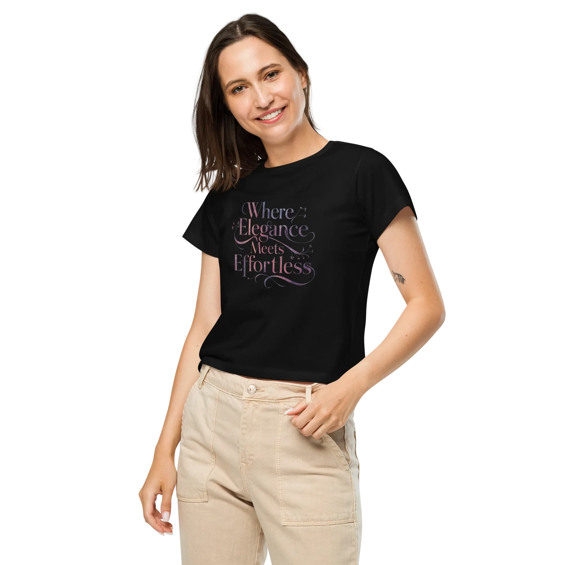 Women’s High-Waisted T-Shirt | Where Elegance Meets Effortless - AwRans Clothing