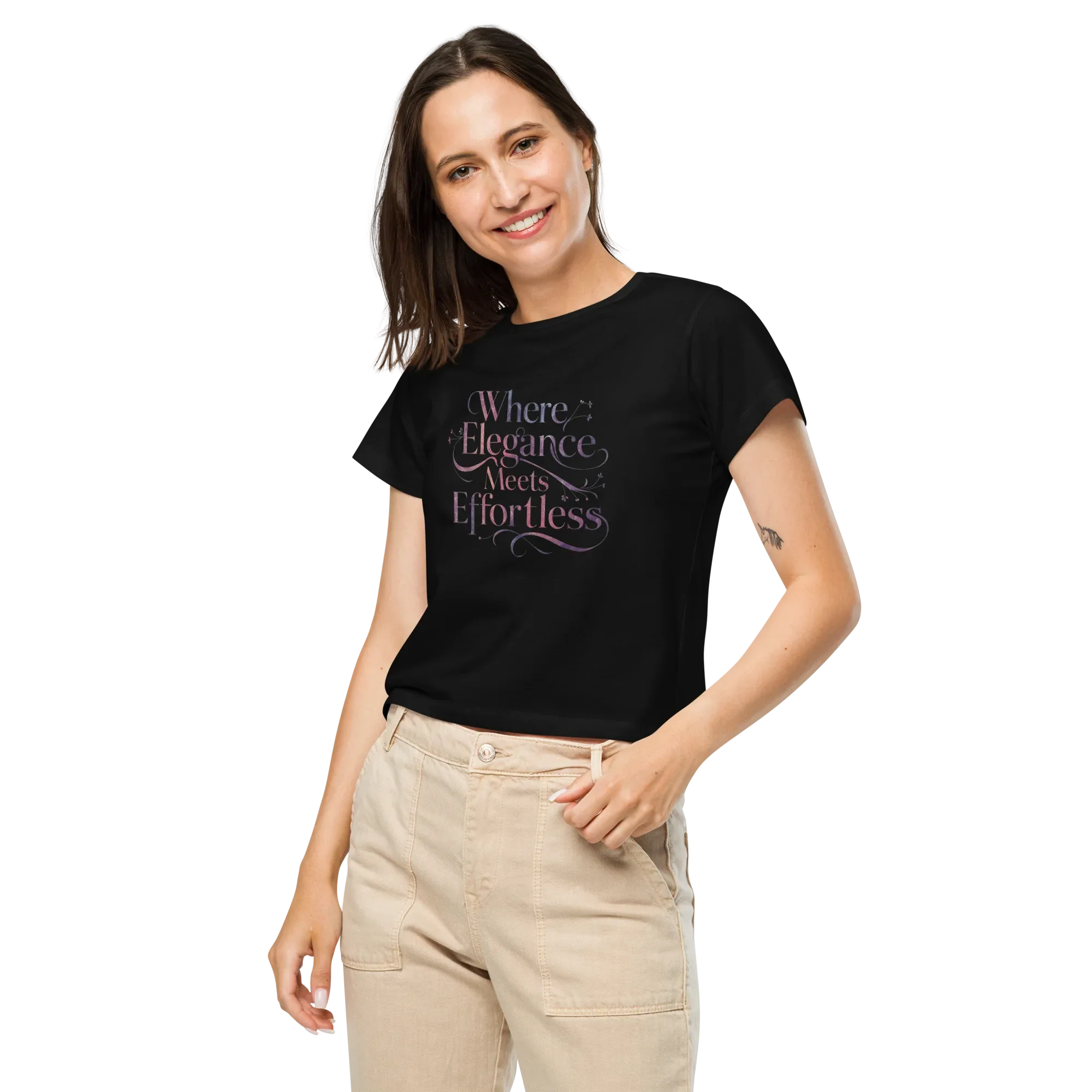 Women’s High-Waisted T-Shirt | Where Elegance Meets Effortless - AwRans Clothing