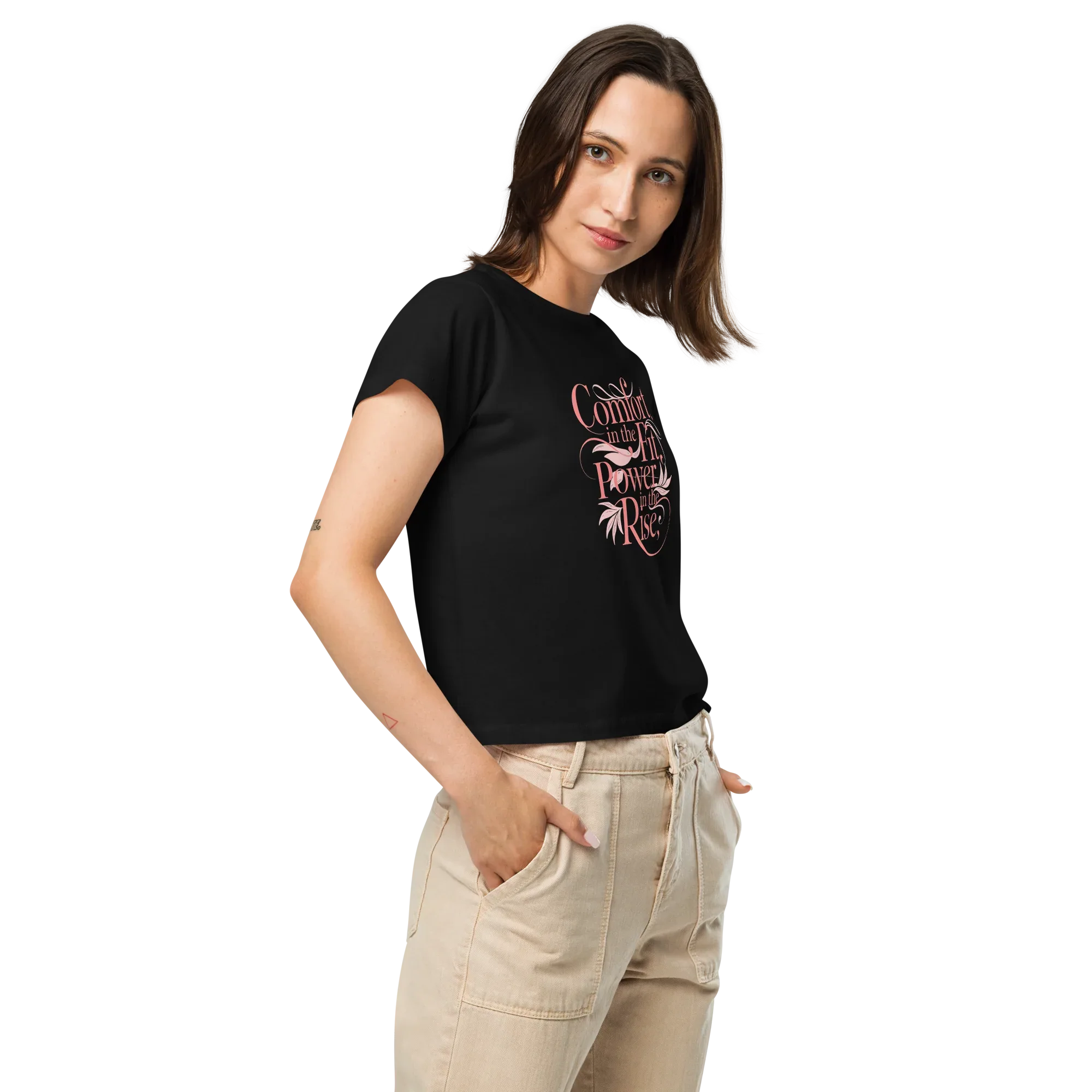 Women’s High-Waisted T-Shirt | Comfort In The Fit Power In The Rise - AwRans Clothing