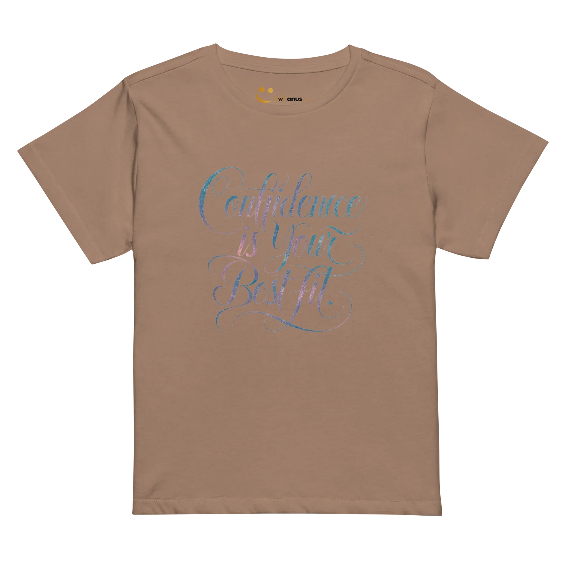 Women’s High-Waisted T-Shirt | Confidence Is Your Best Fit - AwRans Clothing