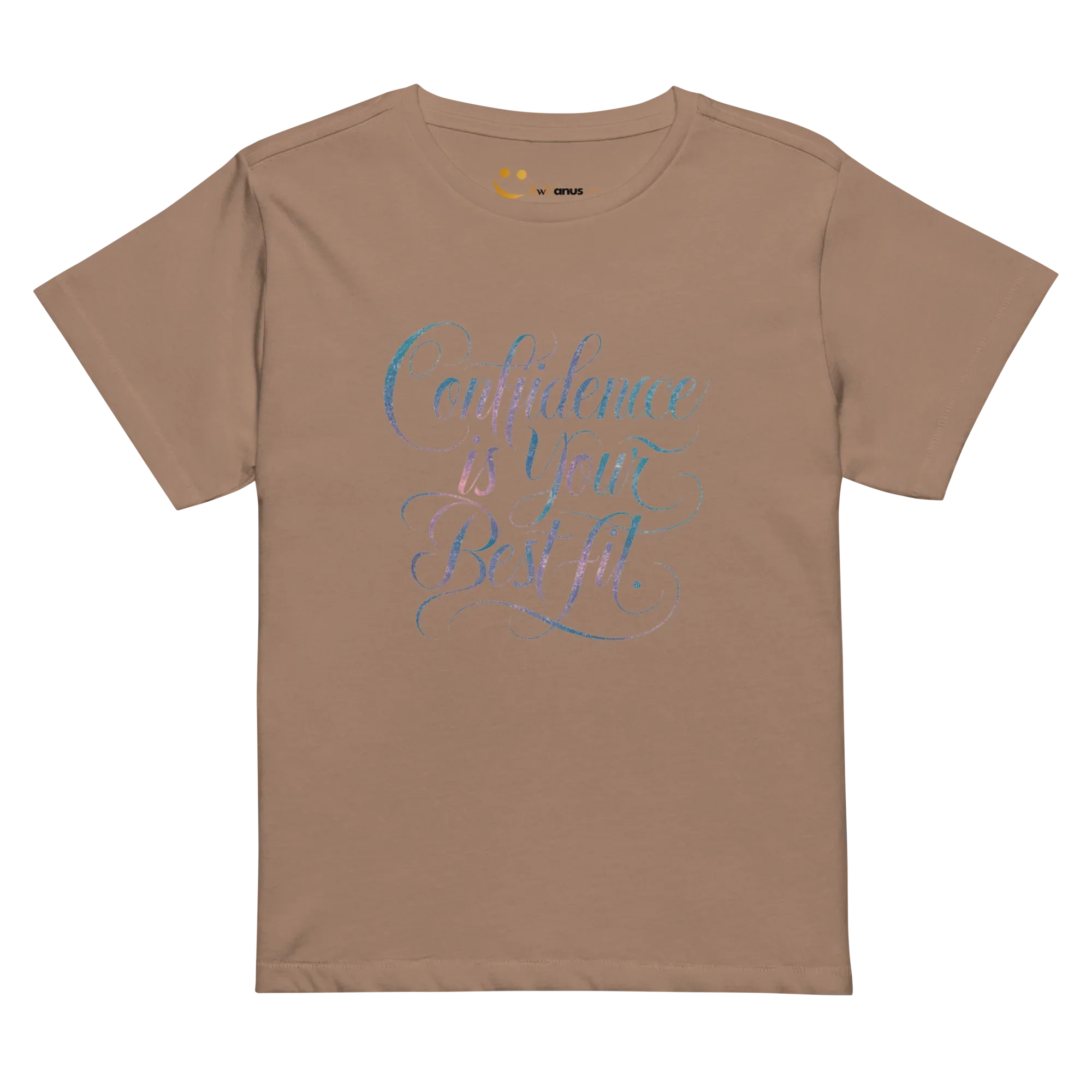 Women’s High-Waisted T-Shirt | Confidence Is Your Best Fit - AwRans Clothing