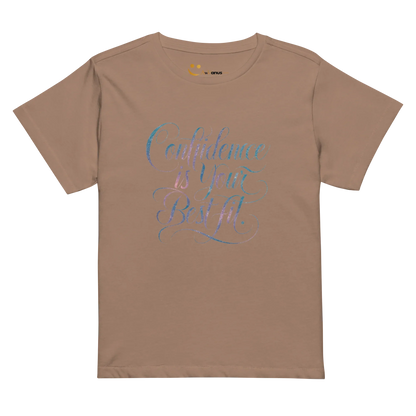 Women’s High-Waisted T-Shirt | Confidence Is Your Best Fit - AwRans Clothing