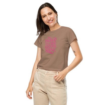 Women’s High-Waisted T-Shirt | The Higher You Shine The Bolder You Rise - AwRans Clothing