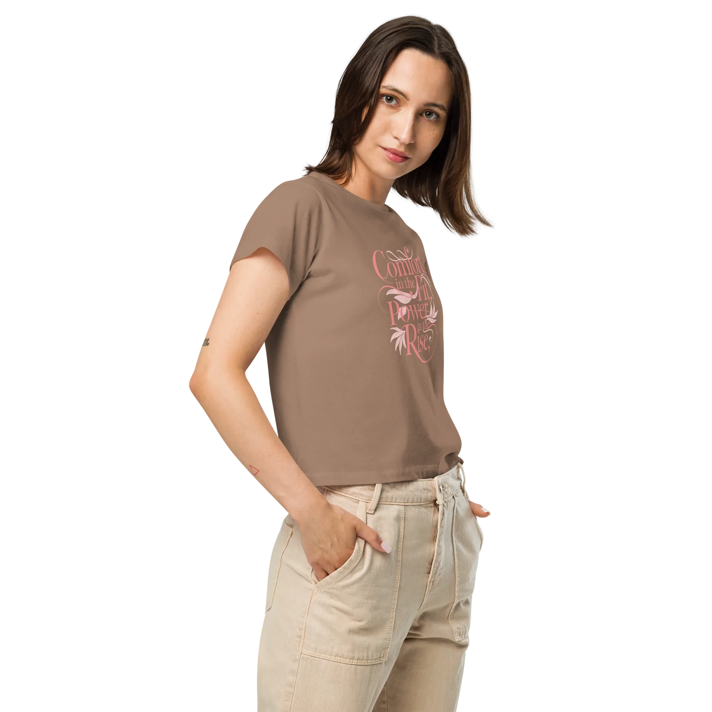 Women’s High-Waisted T-Shirt | Comfort In The Fit Power In The Rise - AwRans Clothing