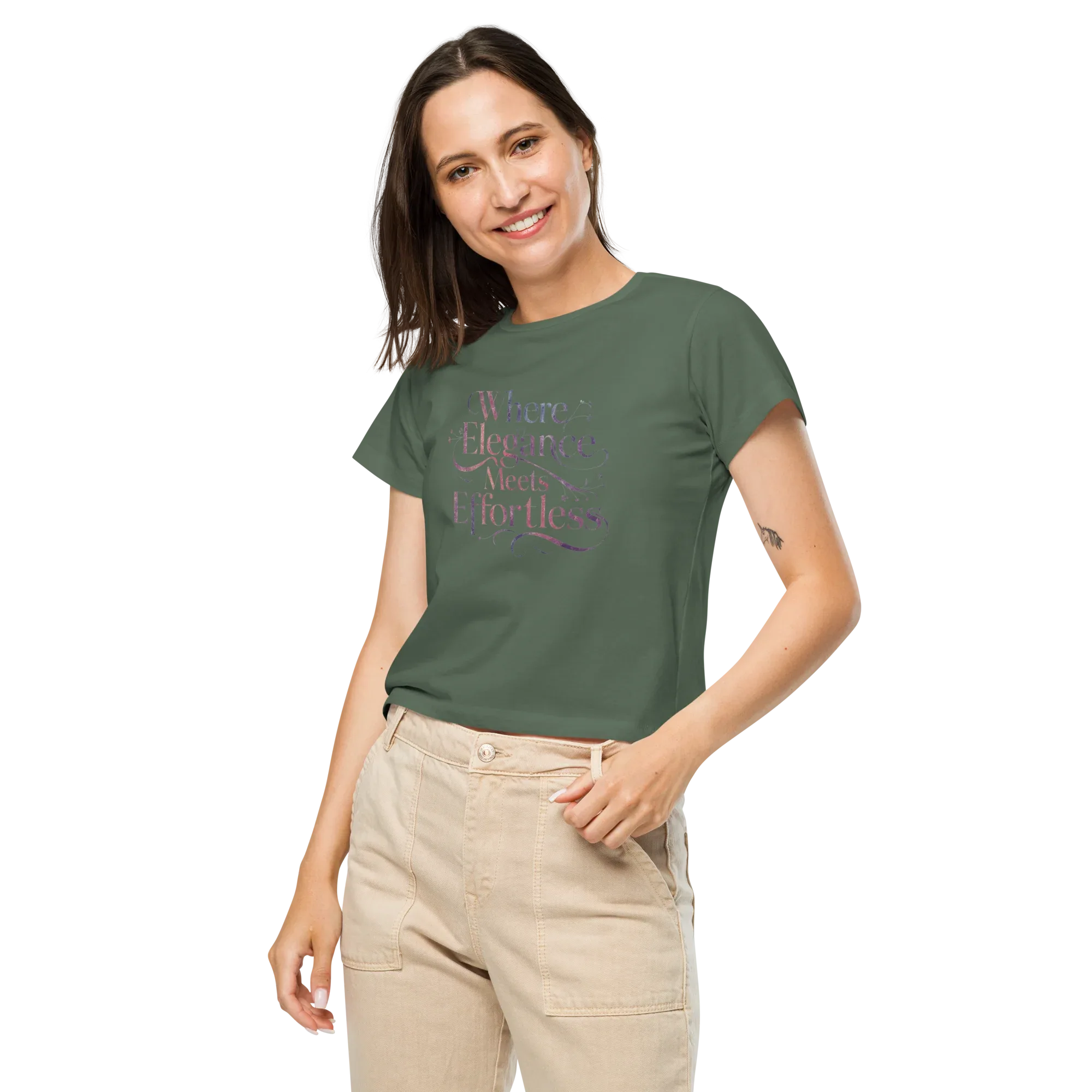 Women’s High-Waisted T-Shirt | Where Elegance Meets Effortless - AwRans Clothing