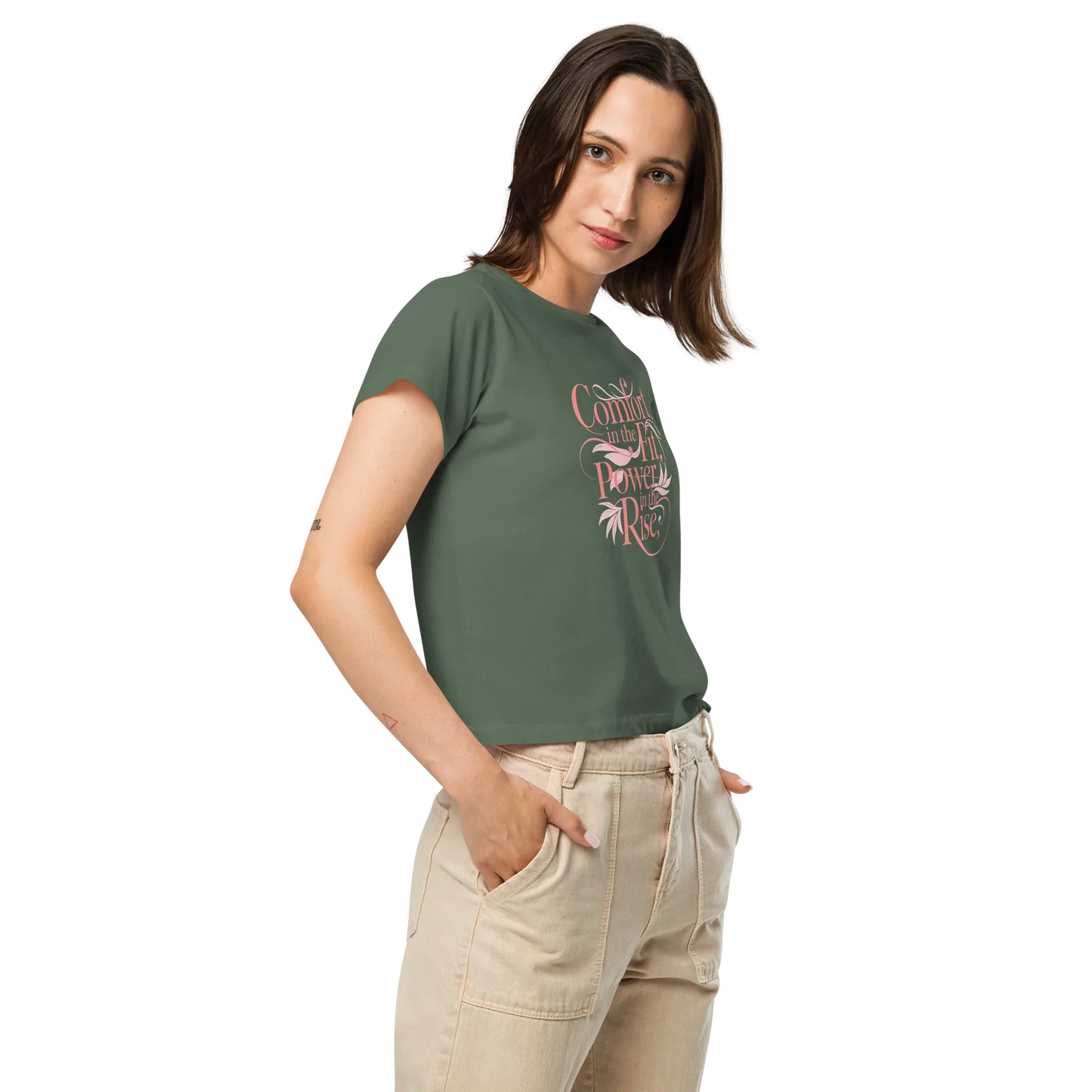 Women’s High-Waisted T-Shirt | Comfort In The Fit Power In The Rise - AwRans Clothing