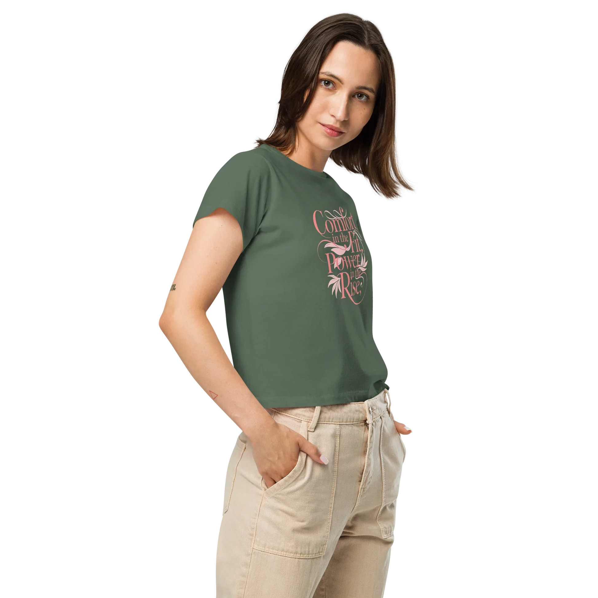 Women’s High-Waisted T-Shirt | Comfort In The Fit Power In The Rise - AwRans Clothing