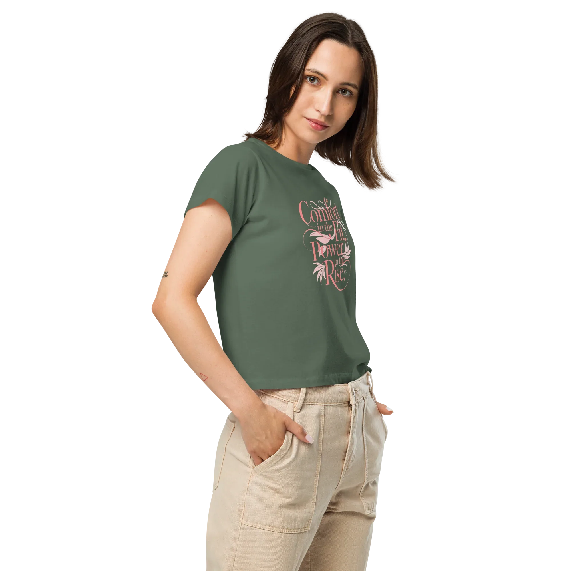 Women’s High-Waisted T-Shirt | Comfort In The Fit Power In The Rise - AwRans Clothing
