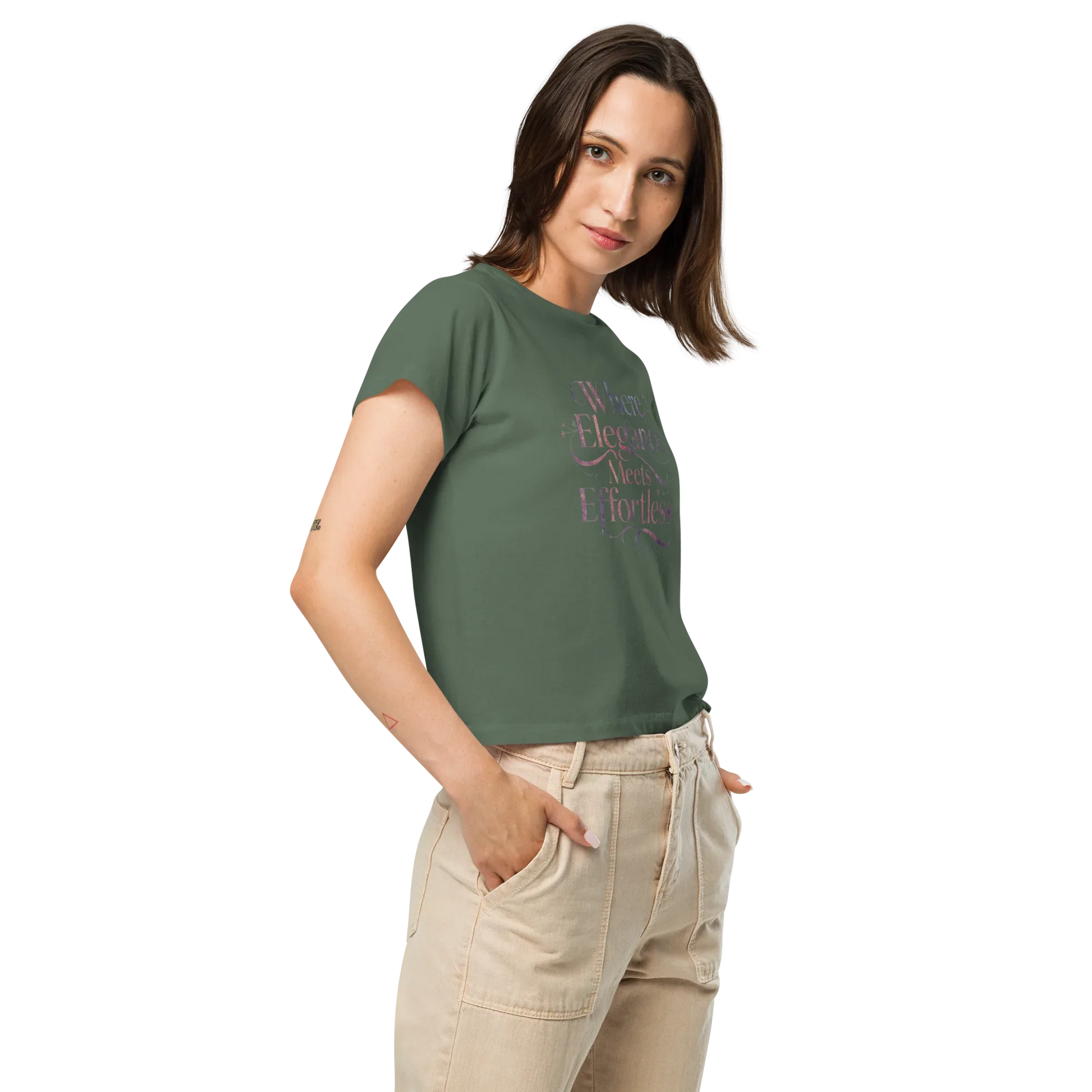 Women’s High-Waisted T-Shirt | Where Elegance Meets Effortless - AwRans Clothing