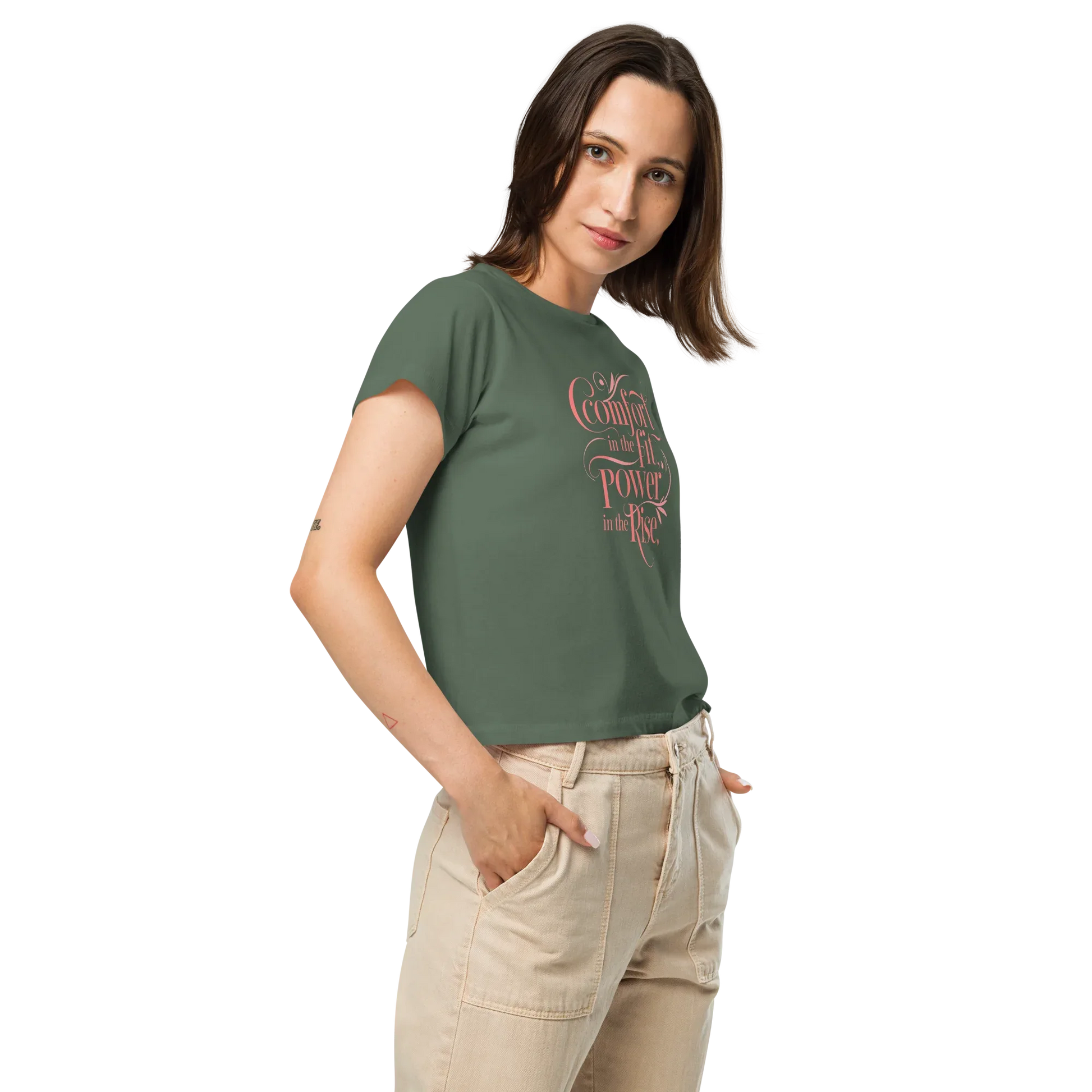 Women’s High-Waisted T-Shirt | Comfort In The Fit Poer In The Rise - AwRans Clothing