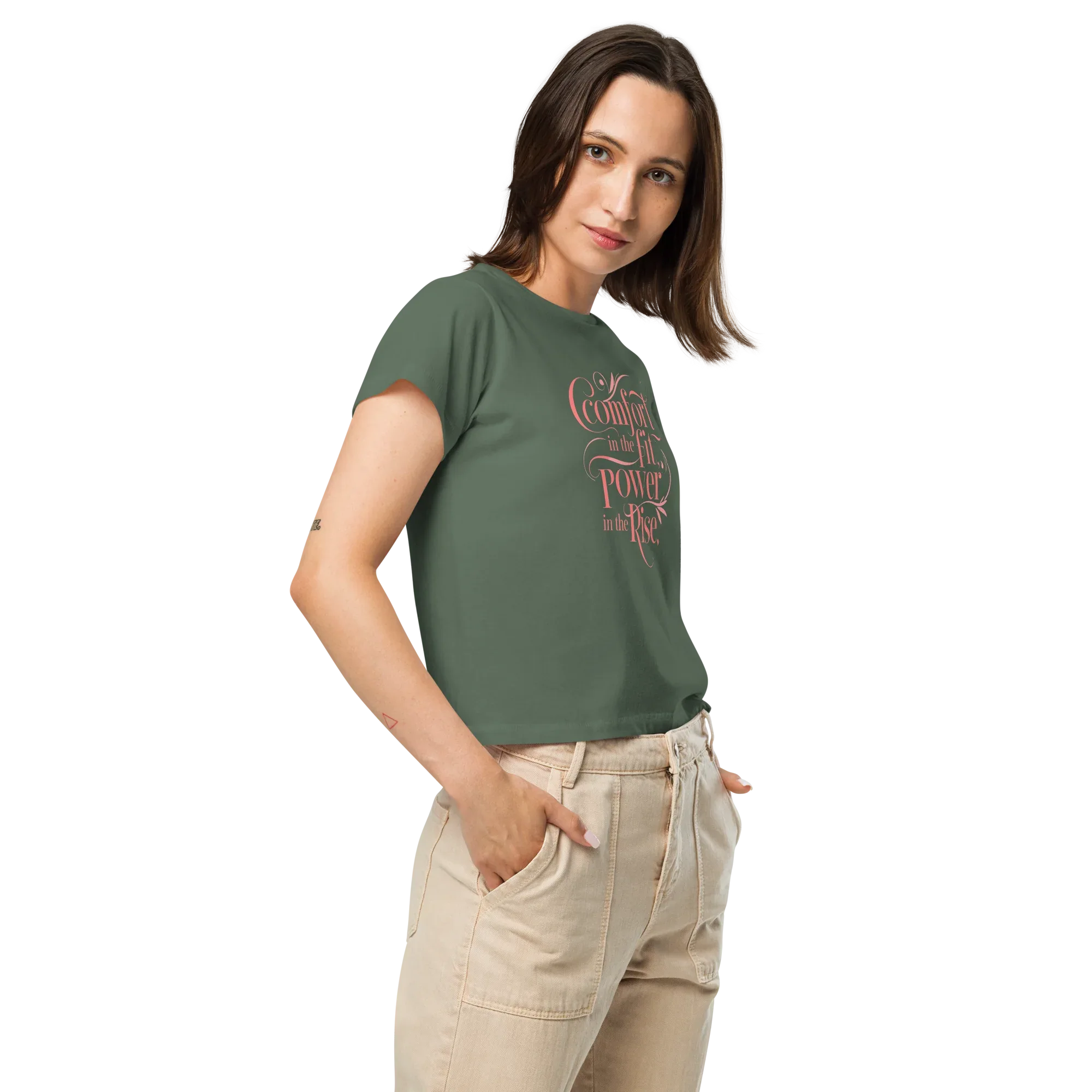 Women’s High-Waisted T-Shirt | Comfort In The Fit Poer In The Rise - AwRans Clothing