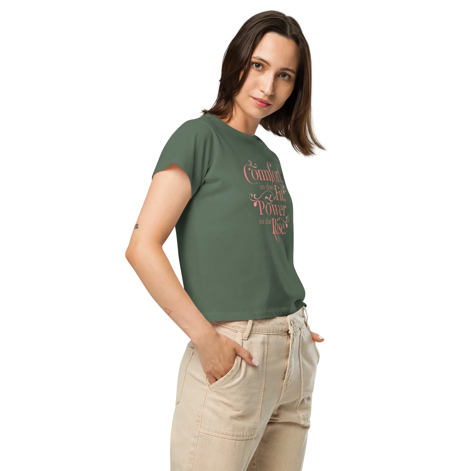 Women’s High-Waisted T-Shirt | Comfort In The Fit Power In The Rise - AwRans Clothing