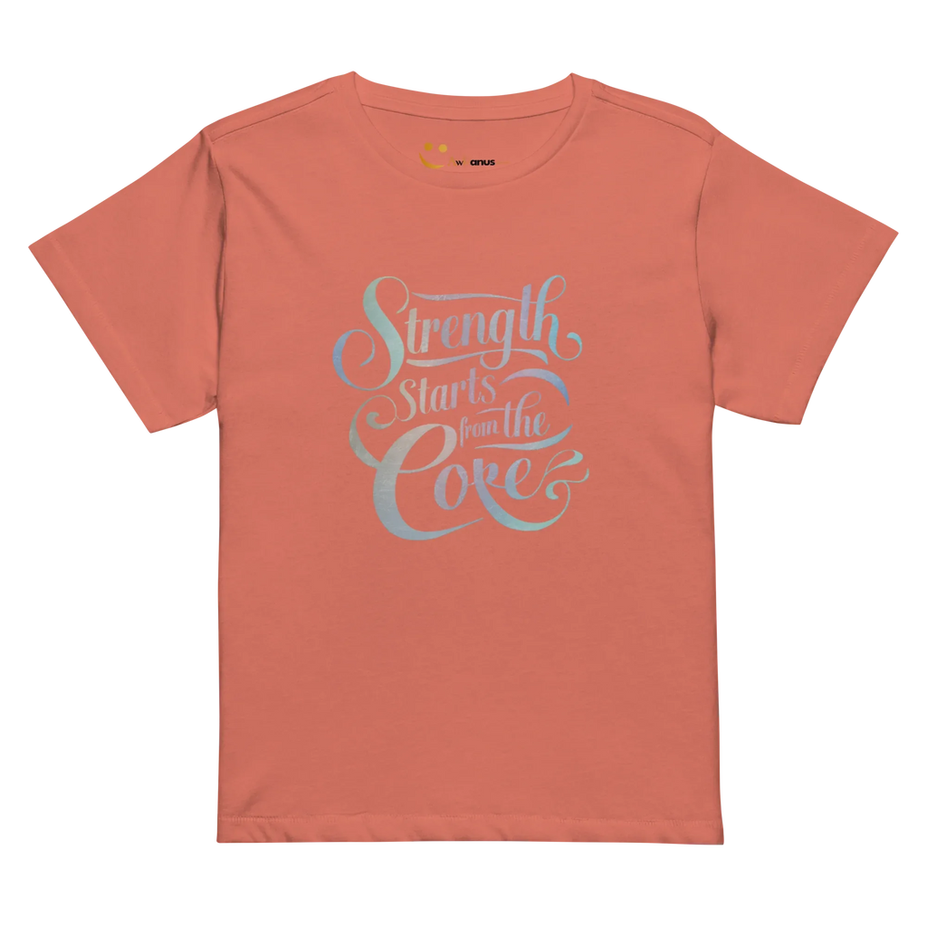 Women’s High-Waisted T-Shirt | Strength Starts From The Core - AwRans Clothing