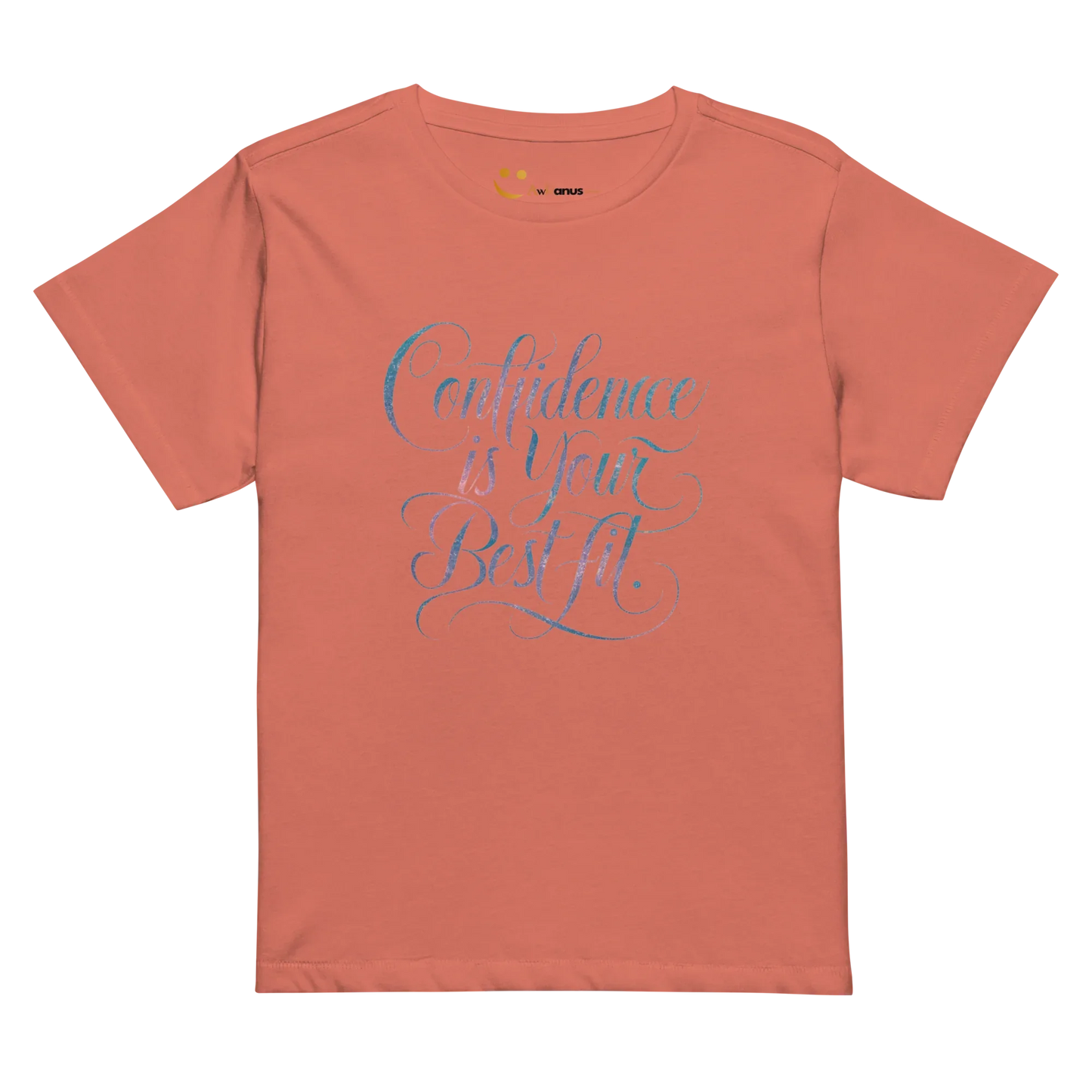 Women’s High-Waisted T-Shirt | Confidence Is Your Best Fit - AwRans Clothing