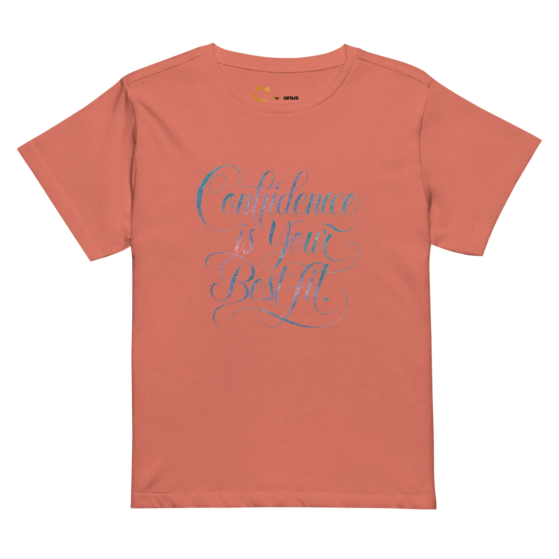 Women’s High-Waisted T-Shirt | Confidence Is Your Best Fit - AwRans Clothing